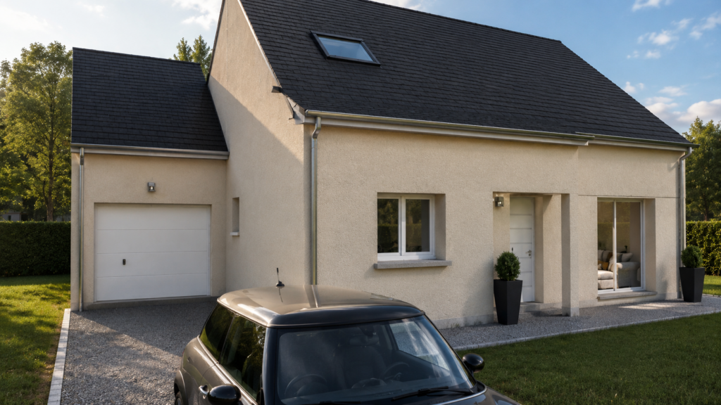 Modèle construction plan maison étage 4ch 120m2 Façade avant