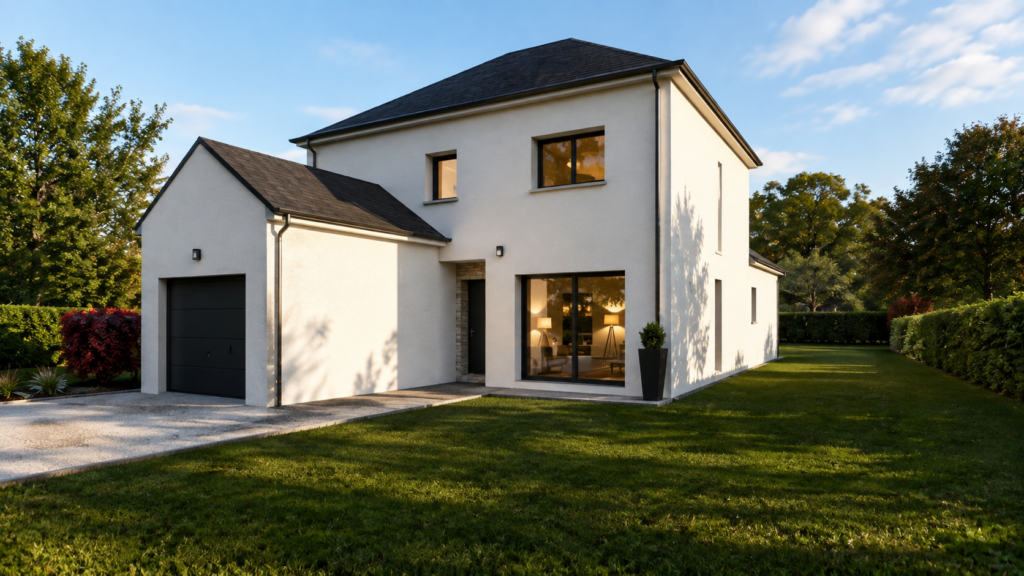 Modèle construction plan maison à étage 4ch 130m2 façade avant